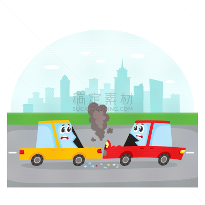 汽车,勇敢面对,性格,市区路,分离着色,风险,人,安全的,碰撞,击打