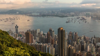 香港岛城市景观天际线