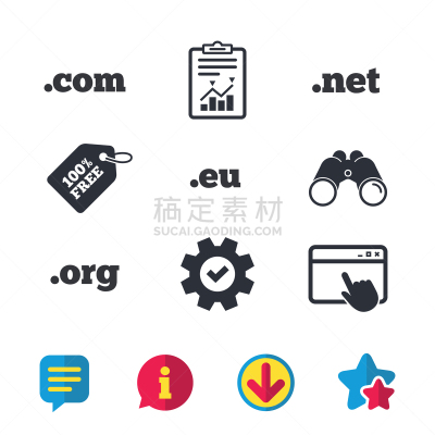 com域名,标志,网,平坦的,不明确的地点,电子邮件,技术,图像,根部