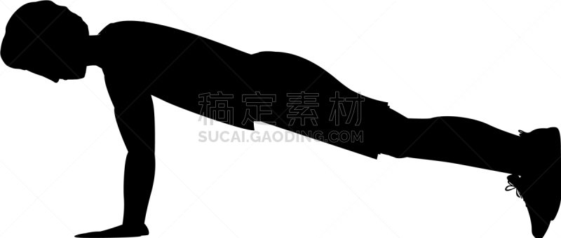 男人,俯卧撑,瑜伽,人,运动,力量,剪影,结束,推,锻炼