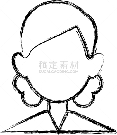 女人,头像,空白的,人,白色,黑色,可爱的,概念,性格,幽默