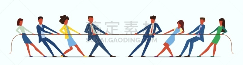 商务,绳子,办公室,领导能力,团队,概念,矢量,青年人,职业,拉