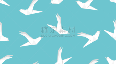 折纸工艺,鸟类,四方连续纹样,分离着色,白色,亚洲,华丽的,传统,几何形状,装饰