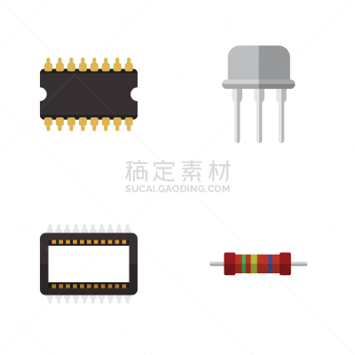 主机,用具,平坦的,计算机图标,白色,红色,数据,计算机,电脑芯片,布置