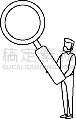 青年男人,放大镜,可爱的,摆拍,肖像,现代,面部表情,搜寻,研究