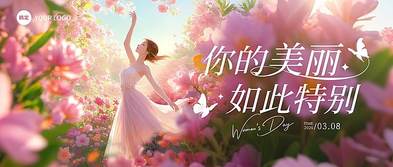 三八妇女节女神女王节节日祝福通用唯美感公众号首图