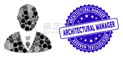 collage manager icon with textured architectural