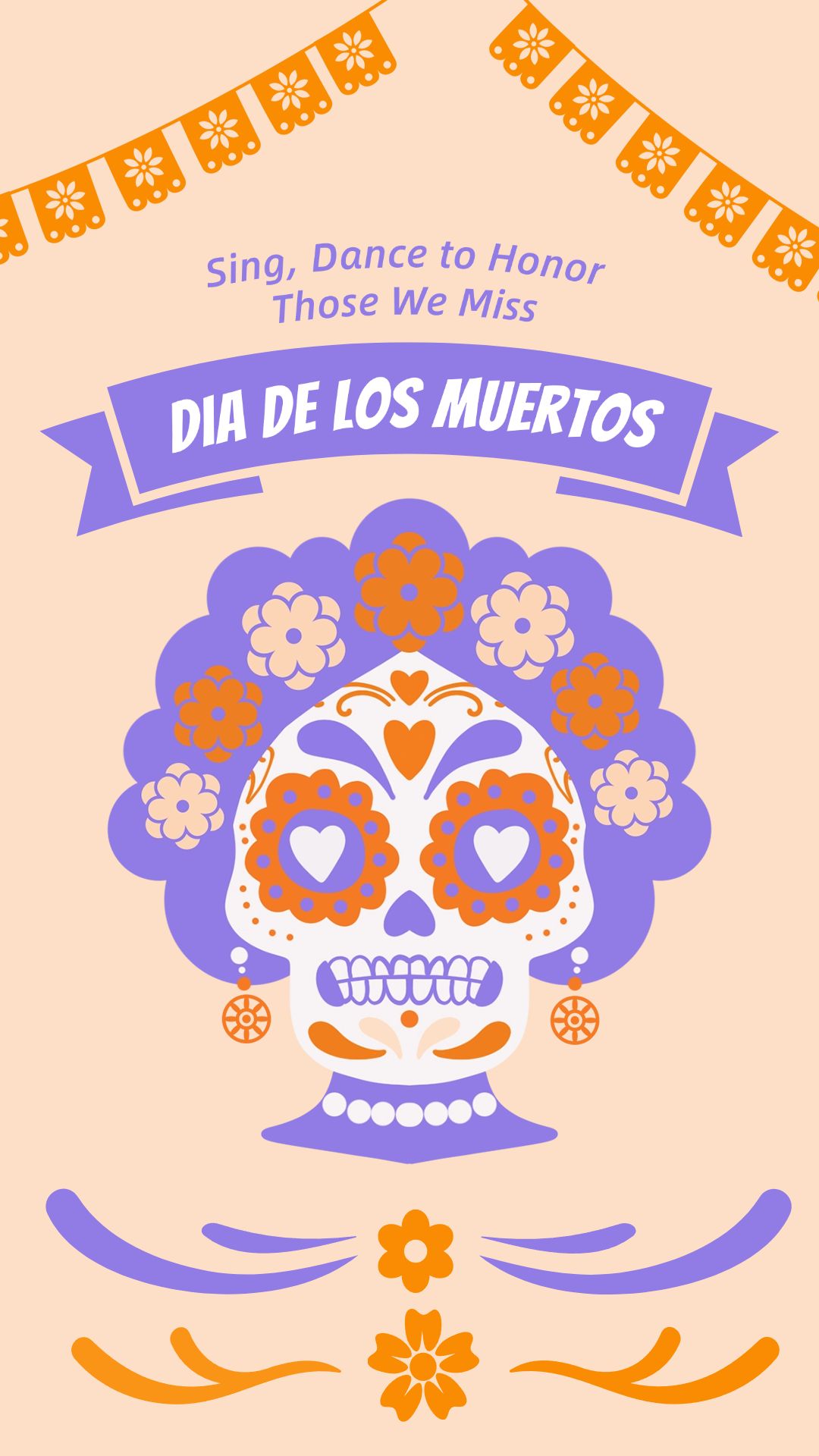 Day of the Dead Dia de Los Muertos Graphic Illustrations Poster Instagram Story Image