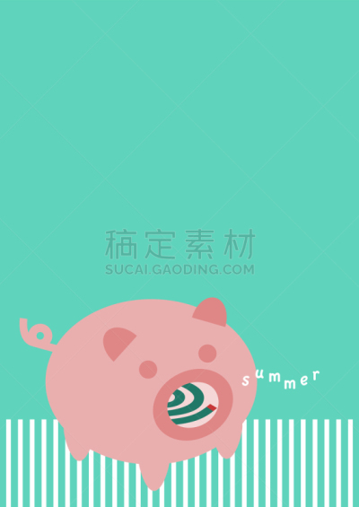 猪,绘画插图,蚊香,矢量,夏天,拿着,贺卡,驱虫剂,传单,简单