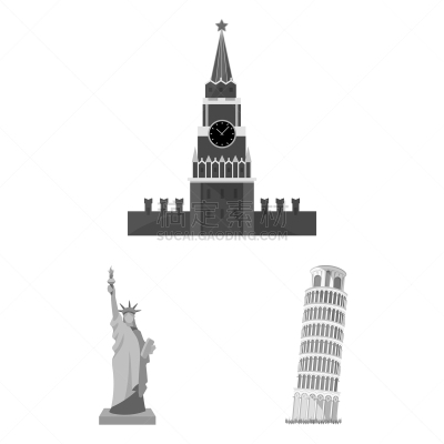 国际著名景点,黑白图片,分离着色,国内著名景点,奔萨,克里姆林宫,好奇心,图像,品牌名称,收集