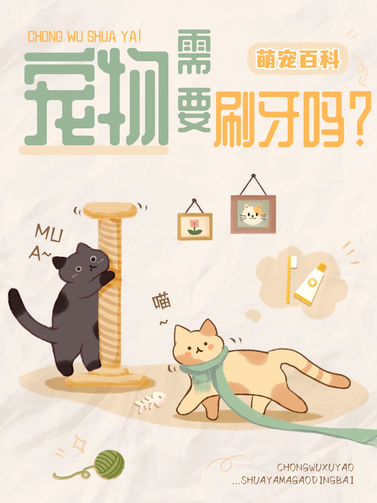 点击进入编辑 宠物知识科普小红书封面预览效果