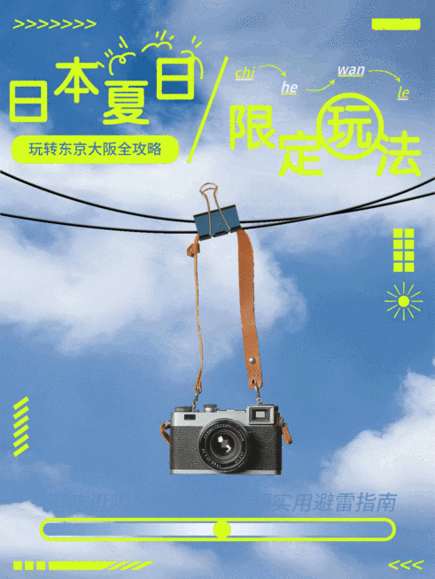 旅游玩法攻略趣味感小红书动态封面预览效果