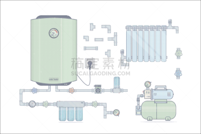 水,电暖气炉,便利,热,顺序,家庭生活,图像,矢量,房屋,设备用品