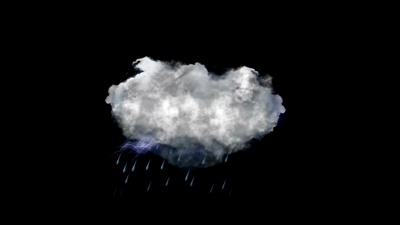雨天闪电，天气预报图标