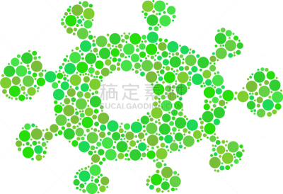 细菌,镶嵌图案,斑点,变形虫,形状,绿色,生物学,图像,矢量,抽象拼贴画