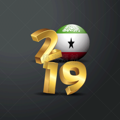 2019,索马里兰,字体,金色,幸福,分离着色,白色,白昼,问候