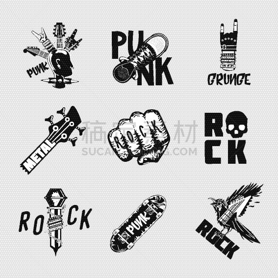 朋克,舞台,摇滚乐,白色,创造力,音乐,复古,收集