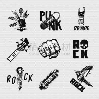 朋克,舞台,摇滚乐,白色,创造力,音乐,复古,收集