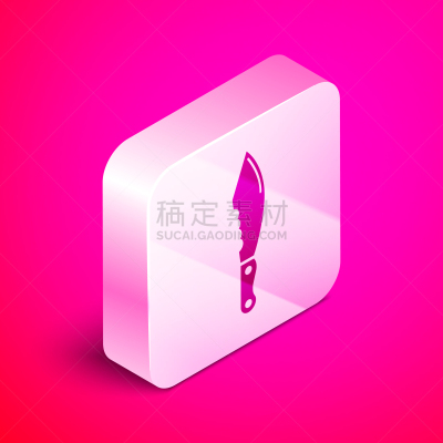 分离着色,粉色,图标,刀,不锈钢,钢铁,设备用品