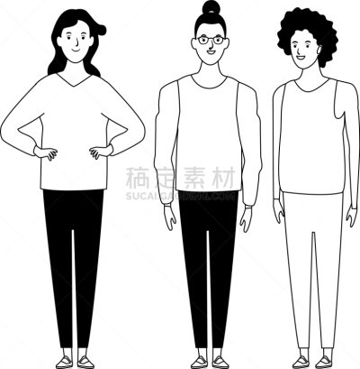 女人,黑白图片,头像,动画片,可爱的,人,高雅,图像,美,设计