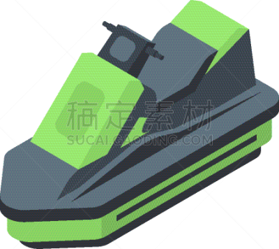 sport jet ski icon isometric style
