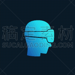 男人,网络空间,计算机图标,运动头盔,虚拟现实,人,男孩,凹陷的,概念,装裱