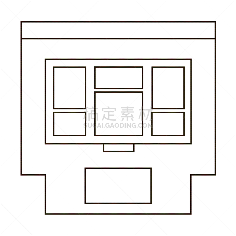 分离着色,白色,货亭,货摊,漫画,公寓,外立面,典当商,图像,超级市场