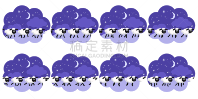 夜晚,失眠症,动物背脊,卡通,可爱的,脚踏车,数,云,床单,跑