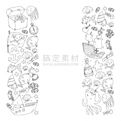 儿童,男孩,海洋,海盗,动物主题,式样,鱼类,海滩,聚会,度假