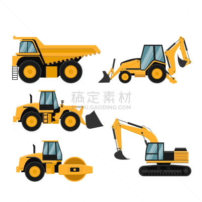 建筑业,采矿业,制造机器,拥挤的,汽车,大桶,毛虫,设备用品,煤,布置