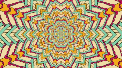 万花筒序列模式。花曼陀罗环
