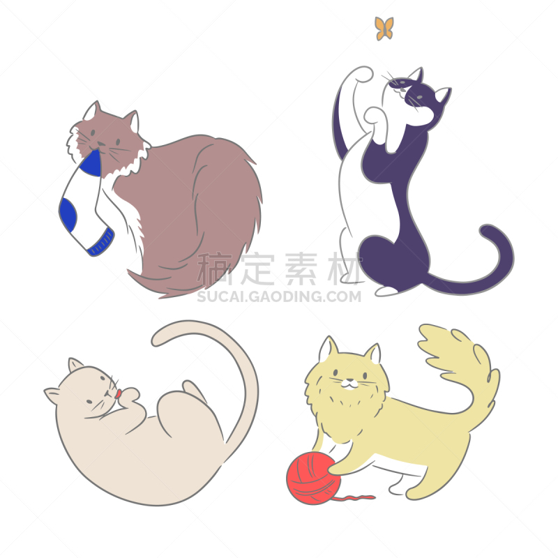 猫,小猫,曼彻堪猫,可爱的,宠物,图像,组物体,哺乳纲,艺术,性格