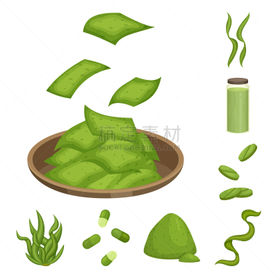 螺旋菌,分离着色,标志,海草,一个物体,蔬菜,素食,健康保健,螺线,营养品