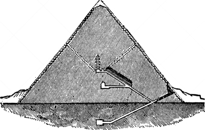 格利特金字塔,横截面,白色,矢量,非凡的,图像,儿童画,雕刻图像,黑色,复古