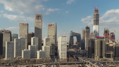 T/L WS HA北京/北京市中心高角度视图