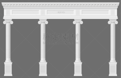 白色,古董,廊柱,外立面,图像,巴洛克风格,文艺复兴,矢量,柱子,复古
