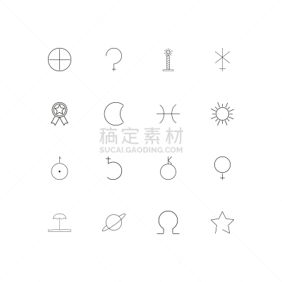 轮廓,直的,星座,计算机图标,蜡烛,斯尔瑞兹,图像,双鱼座,矢量,天王星