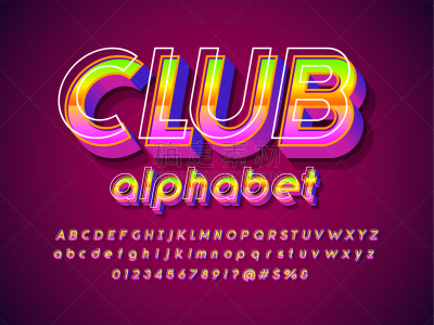 3d bold font