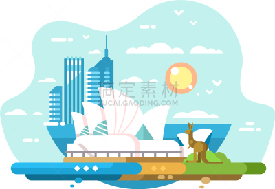 悉尼,城市天际线,旅途,名声,海港,现代,袋鼠,澳大利亚,户外,天空
