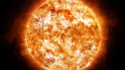 空间中太阳日冕发射和日珥的动画