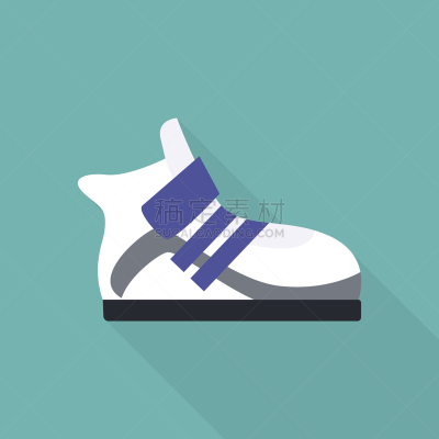 athletic shoes icon flat style