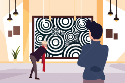 男人,画廊,现代,事件,光学设备,艺术品,旅行者,建筑,站