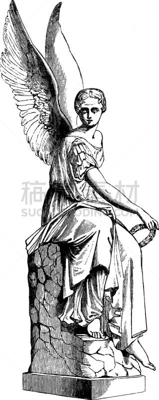 代表,雕像,希腊女神,白色,女神,矢量,图像,雕刻图像,黑色