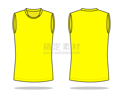 空白的,矢量,背心,黄色,模板,用右手,纺织品,棉,泰国,聚酯