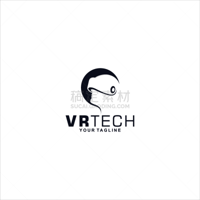 virtual reality logo design template