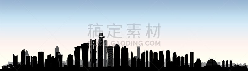 多哈,都市风景,城市天际线,卡塔尔,阿拉伯风格,城市生活,城市,亚洲,名声,滨水