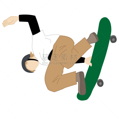绘画插图,滑板,男人,魔术,车轮,运动,背景分离,极限运动,半管,一个人