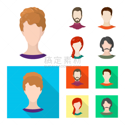 专业人员,图标,分离着色,假发,男人,肖像,图像,络腮胡子,摄影,收集