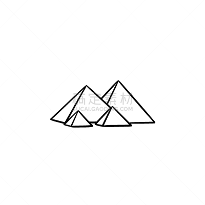埃及,乱画,轮廓,计算机图标,金字塔形,旅途,法老,开罗,格利特金字塔,绘制
