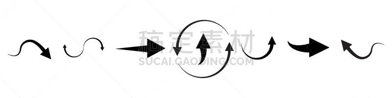 黑色,高雅,箭头符号,形状,圆形,收集,弯曲,重复,联系